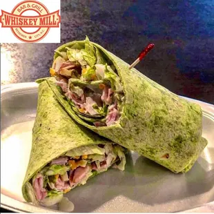 a burrito on a plate