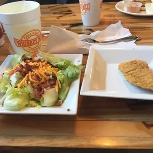 This is the lunch special Salad and Chicken Tender and it was okay!