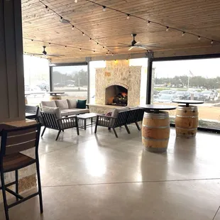 One of the outside patio fire pits