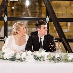 Interior reception photo from winter wedding