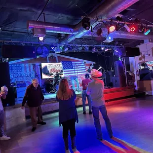 a man and a woman dancing
