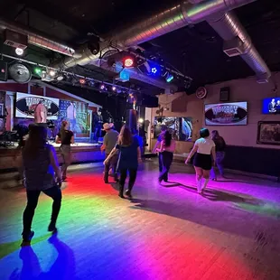 a group of people dancing