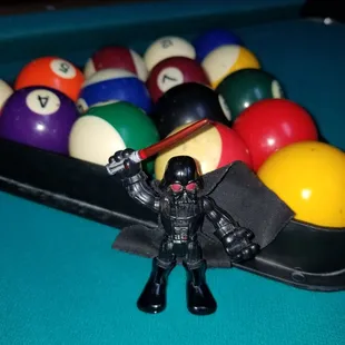 darth vader playing pool