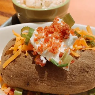 a loaded baked potato