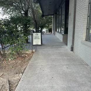 outside