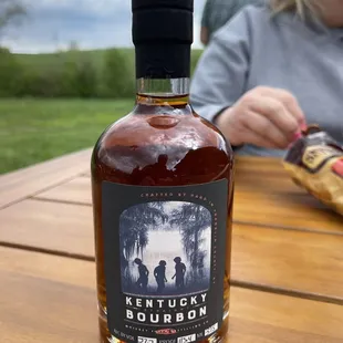 a bottle of kentucky bourbon
