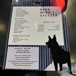 cocktail menu