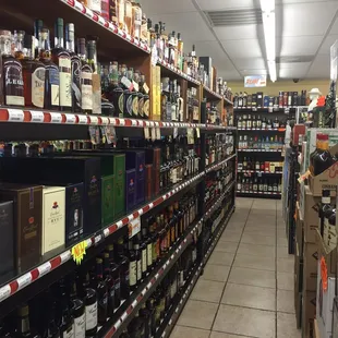 Great selection of bourbon, whiskey and scotch
