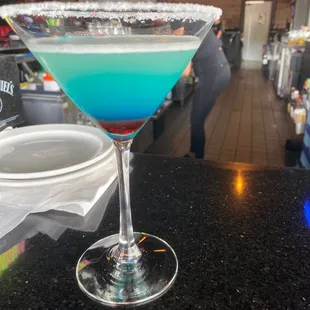 Red white and blue cocktail