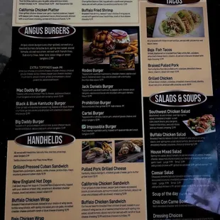 Menu, Whiskey Wings, Oldsmar, Tampa