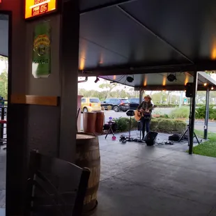 a man playing guitar