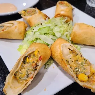 a plate of appetizers