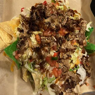 Pulled pork nachos