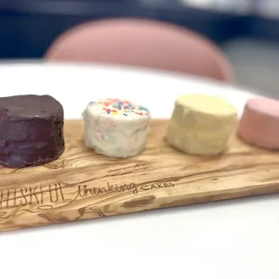 a variety of desserts