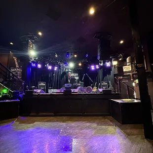 a stage set up for a party