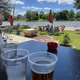 Beautiful view from our table outside.