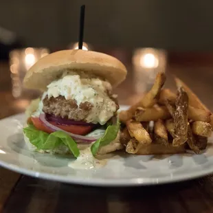 Turkey Burger &amp; Hand Cut Fries