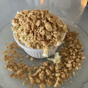 a bowl of cereal on a plate