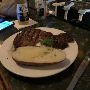 Delmonico with smoked potato