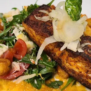 grilled fish, food