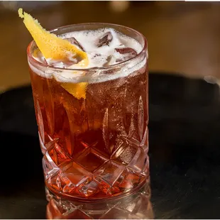 a closeup of a drink in a glass