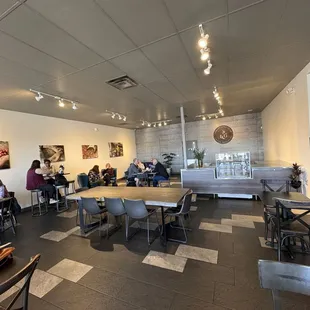 people sitting at tables