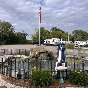 Garden area in front of office