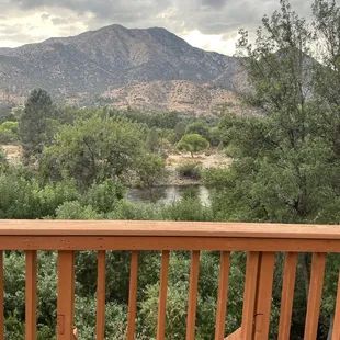 View from pool patio