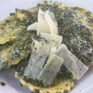 Mushroom ravioli. Extremely fresh. Well done