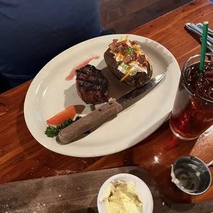 Steaks and stuff potatoes