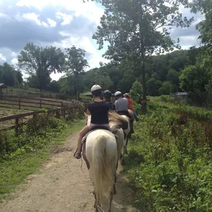 This is a pic headed back to the stalls, this isn't how the actual riding trail looks.