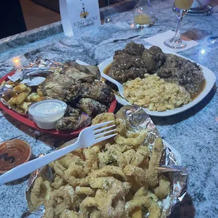 Calamari, Oxtails and Wings