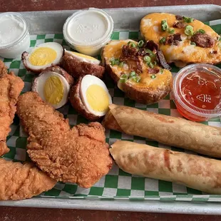 Sampler platter big enough to be a meal!
