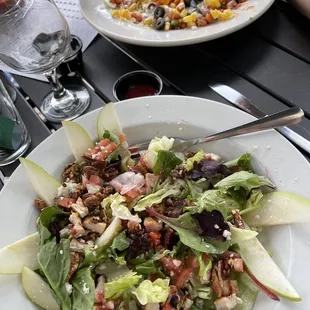 Pear chicken salad and buffalo chicken salad