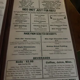 the menu