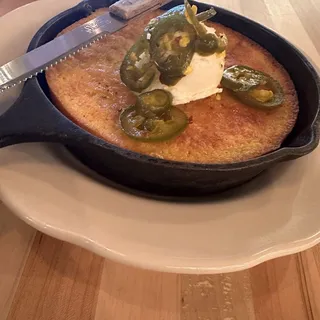 Cream Corn Jalapeno Skillet Cornbread