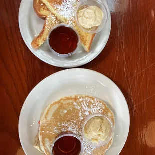 Side French toast and individual pancake! YUM!