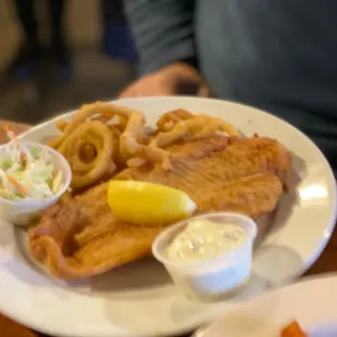a plate of fish and chips