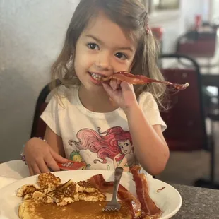 Pancakes and bacon fit for the pickiest of eaters!