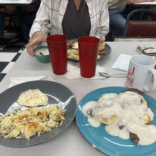 Biscuit and sausage gravy!