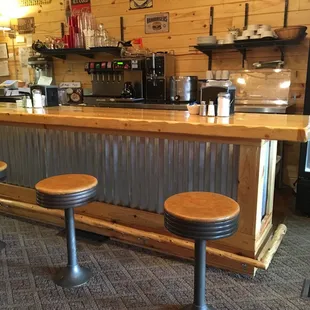 They have a few stools . . .