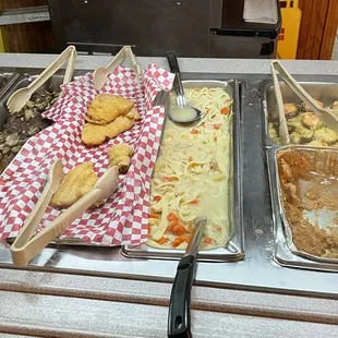 Half of the Sunday buffet