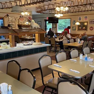 The dining room looking from the back toward the entrance. More booths to the right not shown.