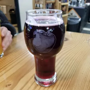 a glass of beer