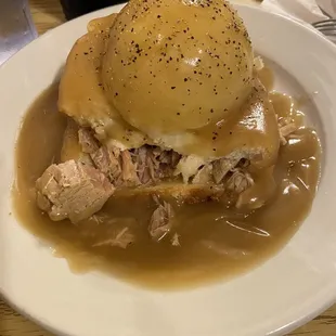a plate of food on a table