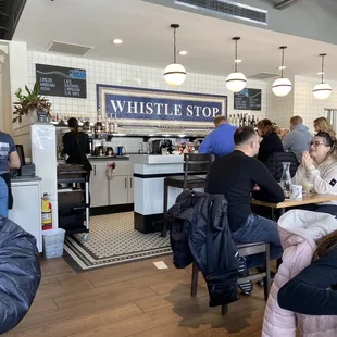 people sitting at the counter