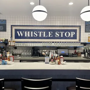 Whistle stop sign