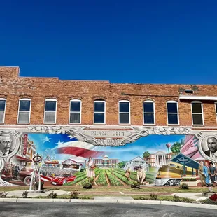 a mural on the side of a building