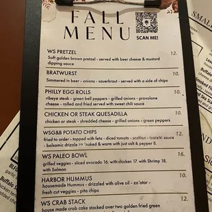 Fall menu specials
