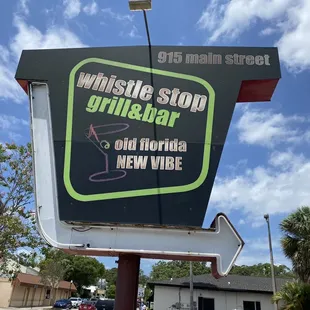 Whistle Stop signage